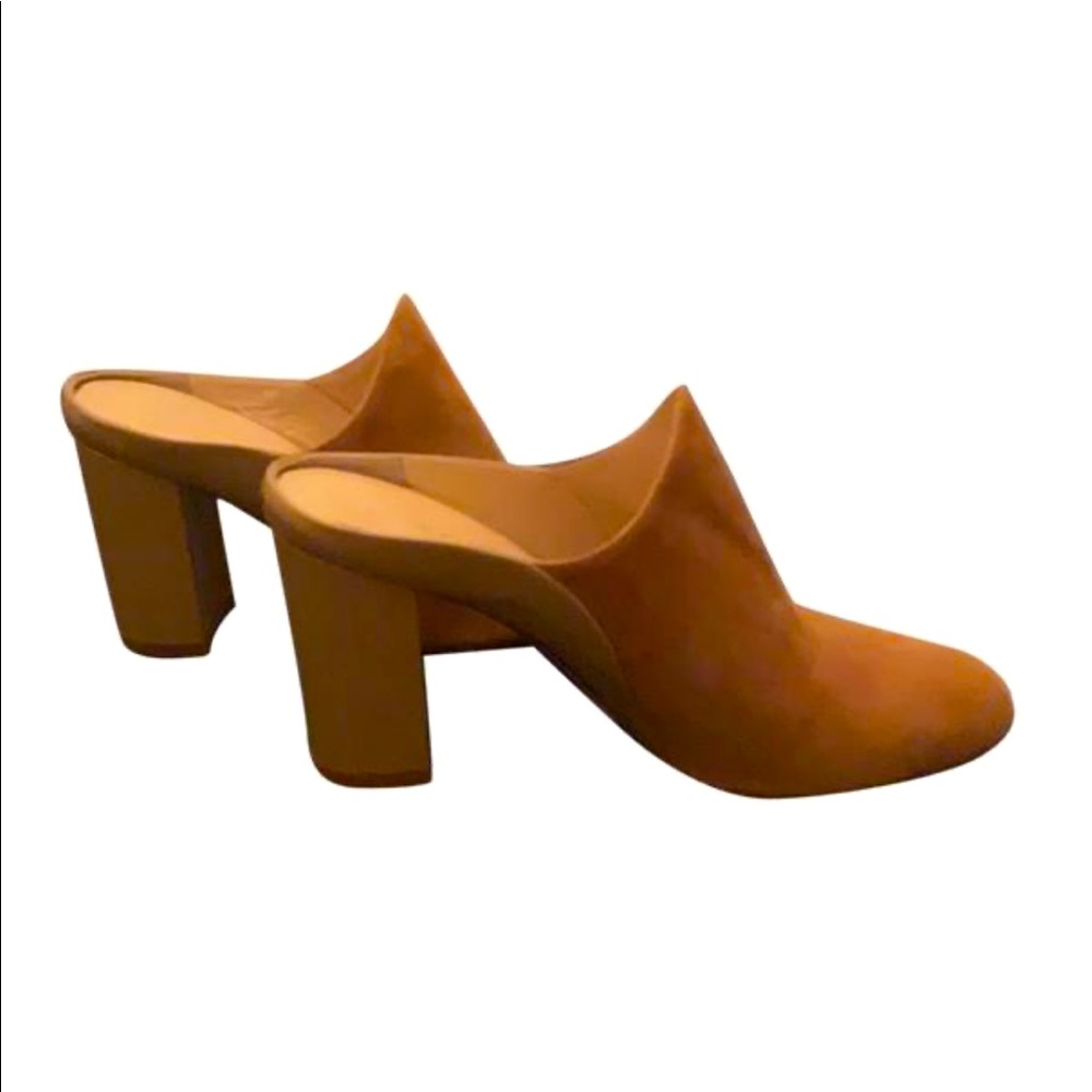 Marion Park cognac suede Toscana mules